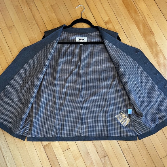 JOSEPH ABBOUD NWOT Woven Stretch Button Front Vest Waistcoat Preppy Academia - Picture 3 of 11